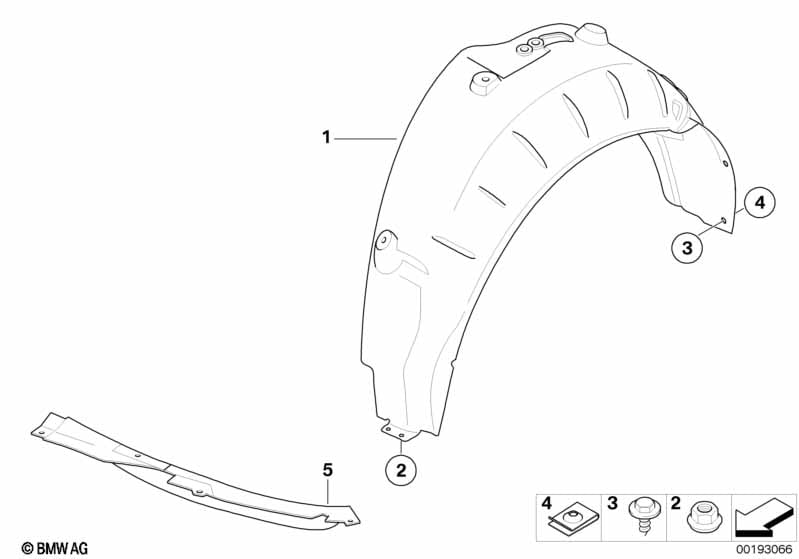 Wheel arch trim, rear