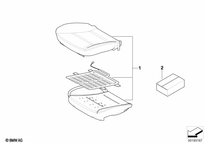 Genuine BMW 52109144112 E60 E61 Sports Seat Upholstery Parts, Leather SCHWARZ (Inc. 530i, 530xi & 550i) | ML Performance EU Car Parts