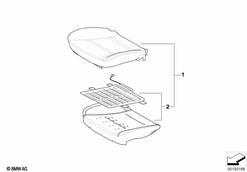 Genuine BMW 52103450011 E83 Seat Upholstery, Right SCHWARZ (Inc. X3) | ML Performance EU Car Parts