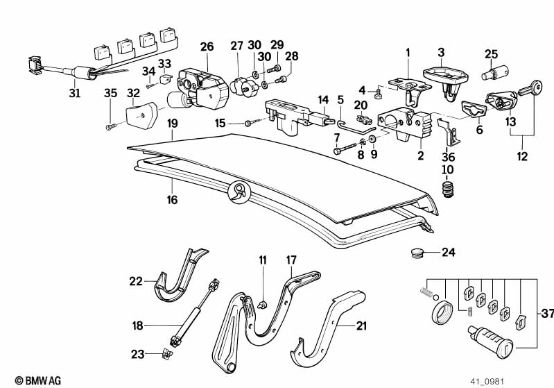 Trunk lid/closing system