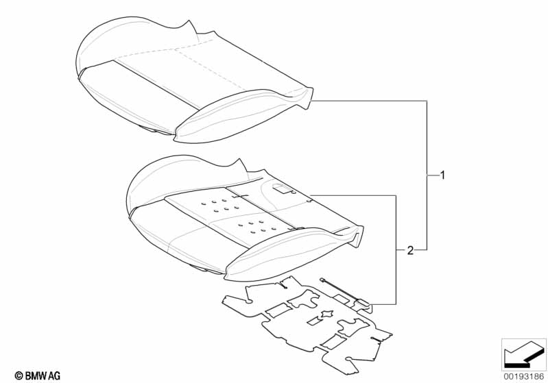 Genuine BMW 52103455248 E83 Sports Seat Upholstery Parts OC3 (Inc. X3) | ML Performance UK Car Parts