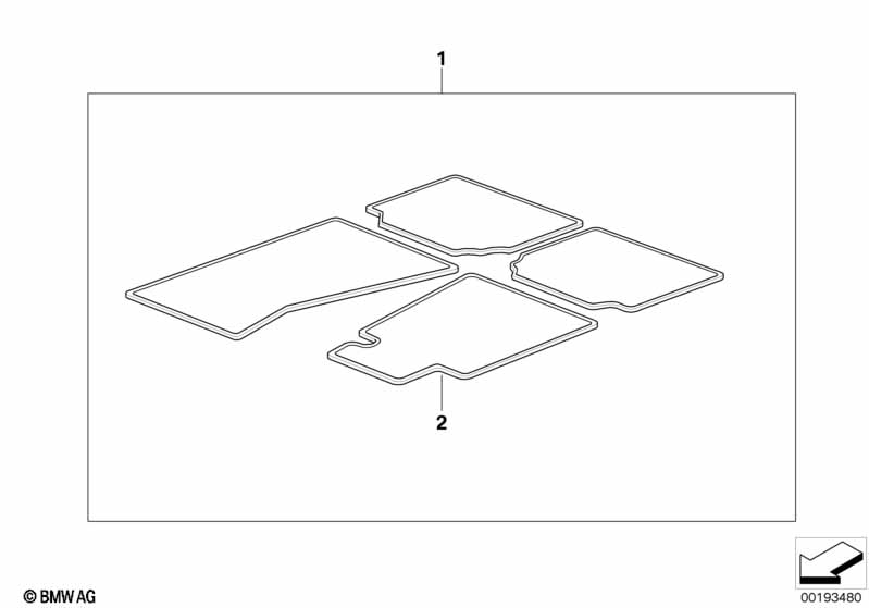 Individual floor mats with applique