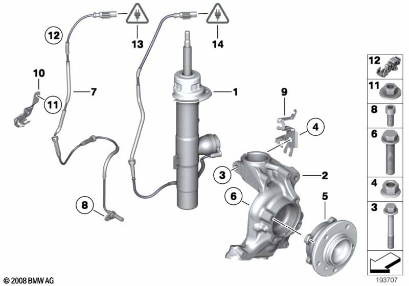 Genuine BMW 37116792891 E89 Left Front Spring Strut (Inc. Z4) | ML Performance EU Car Parts