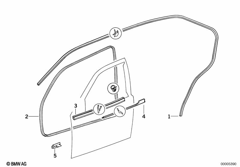Door weatherstrip front