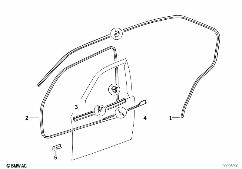 Door weatherstrip front