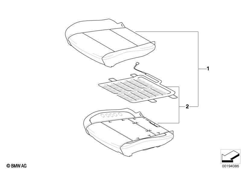 Genuine BMW 52107277383 E70 Seat Upholstery, Leather BEIGE (Inc. X5) | ML Performance EU Car Parts