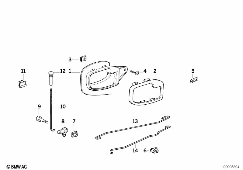 Closing system, door, rear