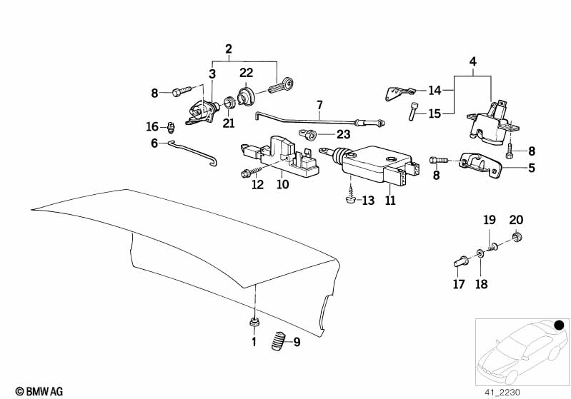 Genuine BMW 51248102819 E34 E36 Trunk Lid Lock Gasket (Inc. Z3 2.0