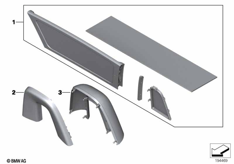 Genuine BMW 54347200808 E89 Wind Deflector (Inc. Z4 20i, Z4 30i & Z4 23i) | ML Performance EU Car Parts