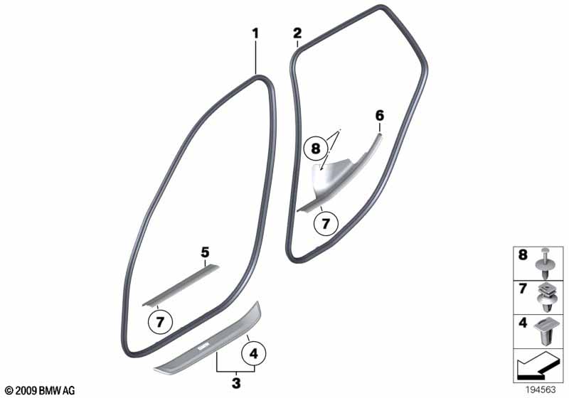 Genuine BMW 51472990844 Front Right Entrance Cover BMW | ML Performance EU Car Parts