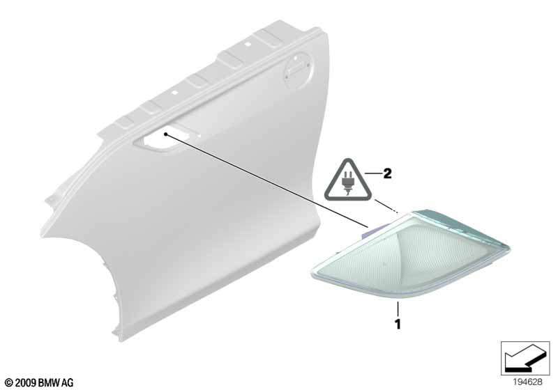 Genuine BMW 63137191760 E89 Additional Turn Indicator Lamp, Right (Inc. Z4) | ML Performance UK Car Parts