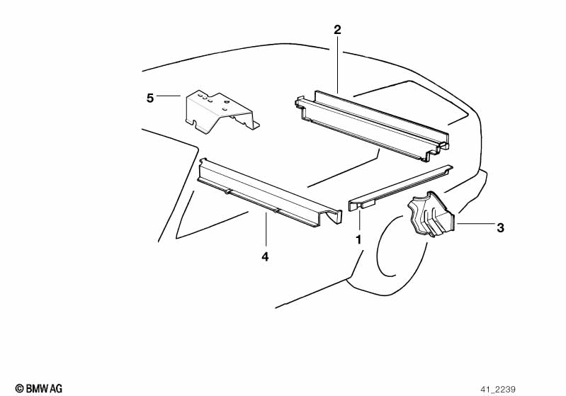 Floor parts rear interior