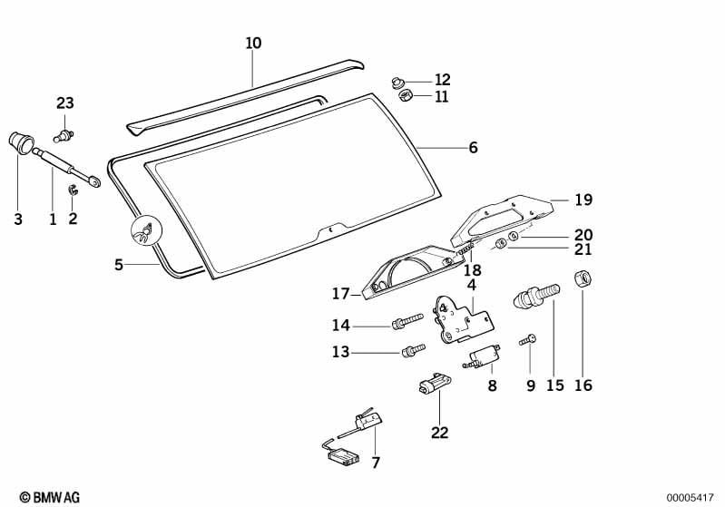 Trunk lid/rear window