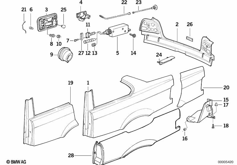 Genuine BMW 41358130897 E36 Left Rear Side Panel (Inc. 325is, 328i & M3) | ML Performance UK Car Parts