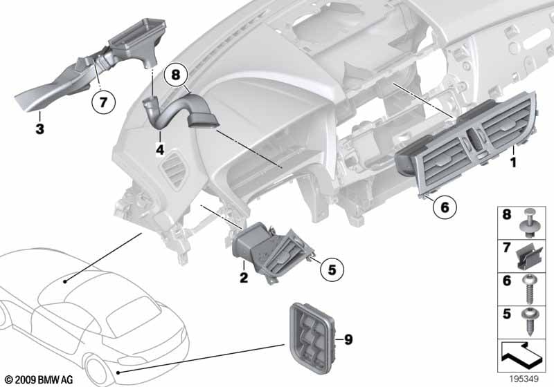 Genuine BMW 64229287067 E89 Fresh Air Grille Center (Inc. Z4) | ML Performance UK Car Parts