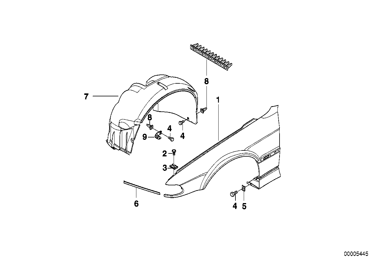 Genuine BMW 51718150290 E38 Cover, Wheell Housing, Front Right (Inc. 728iL, 730d & 750i) | ML Performance UK Car Parts