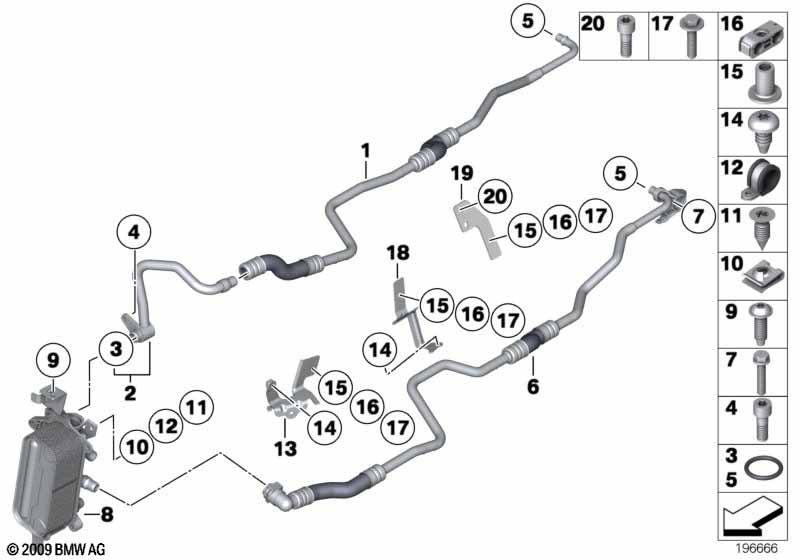 Genuine BMW 17227581930 Bracket, Oil Cooler Line (Inc. 523i, 528i & 530i) | ML Performance EU Car Parts