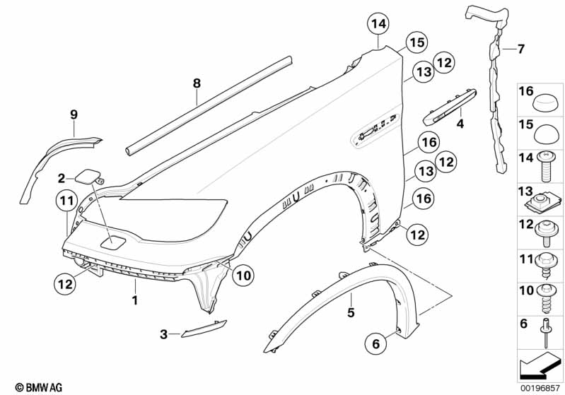 Genuine BMW 51657218422 E70 Trim Element / Side Turn Signal, Right (Inc. X5 M) | ML Performance UK Car Parts