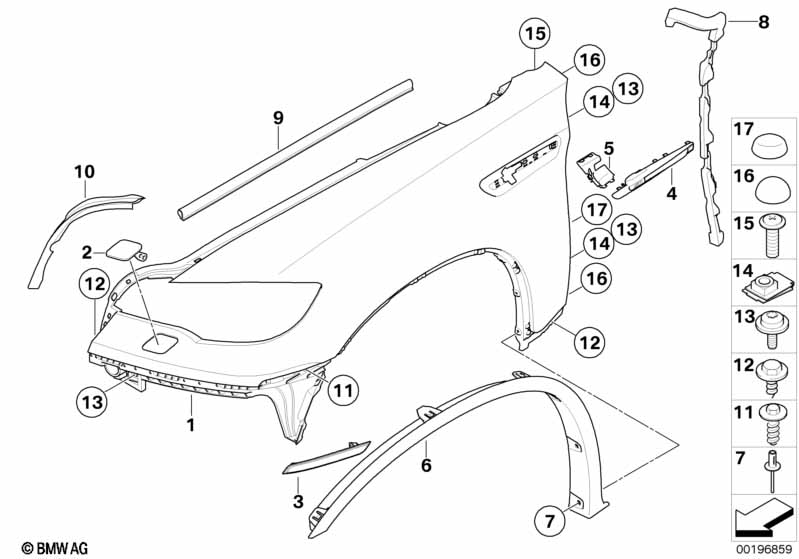 Genuine BMW 51777206660 E71 TriWheelhousing Primed Front Right (Inc. X6 M) | ML Performance UK Car Parts