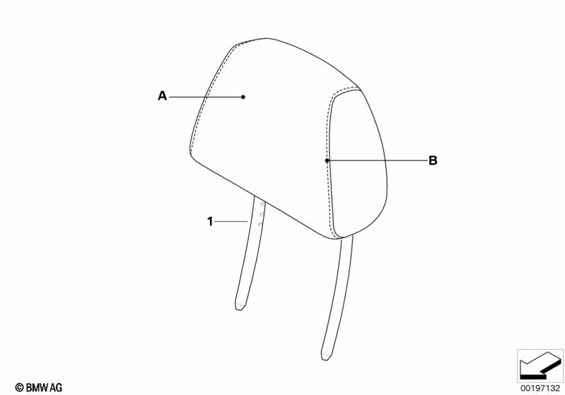 Individual head restraint CAK front, LC