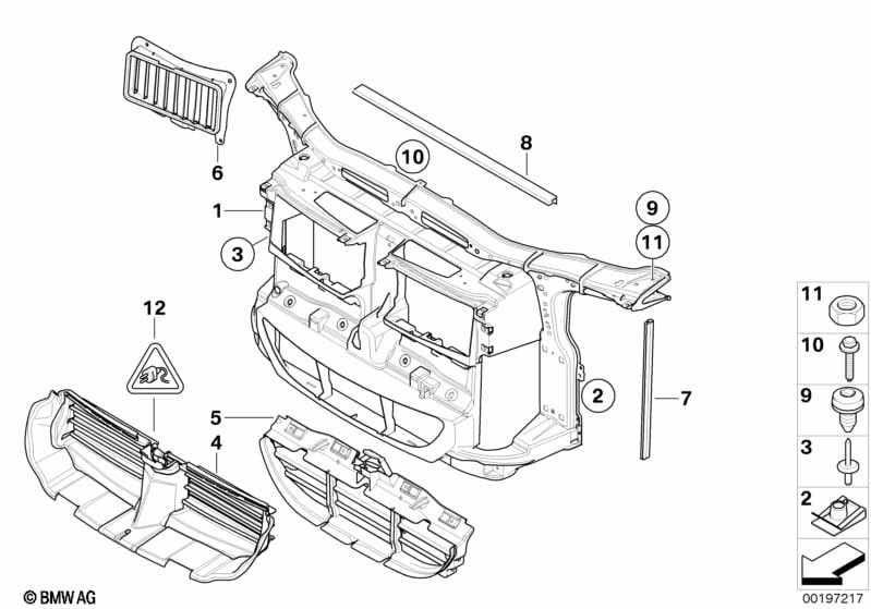 Front panel/cooling flap control