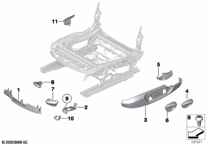 Genuine BMW 52107217176 E89 Trim, Seat Outer Right SCHWARZ (Inc. Z4 35i, Z4 18i & Z4 20i) | ML Performance EU Car Parts