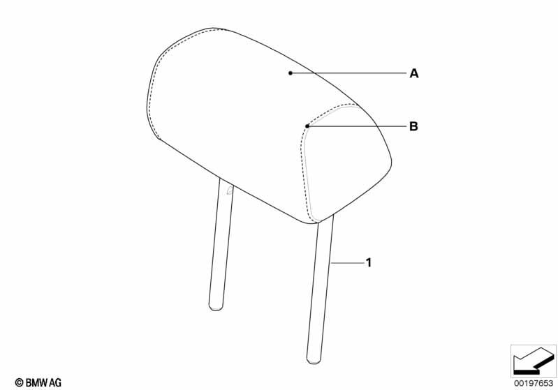 Indi. headrest, rear lateral, LC