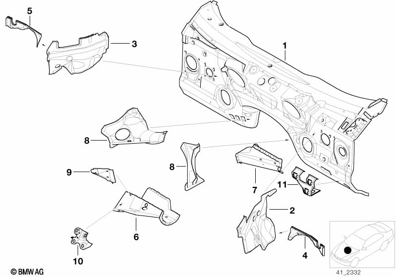 Splash wall parts