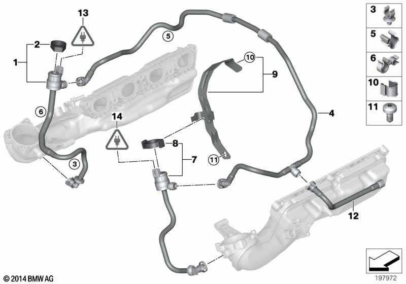 Genuine BMW 13907590060 E70 E71 Fuel Tank Breather Line (Inc. X5 M & X6 M) | ML Performance EU Car Parts