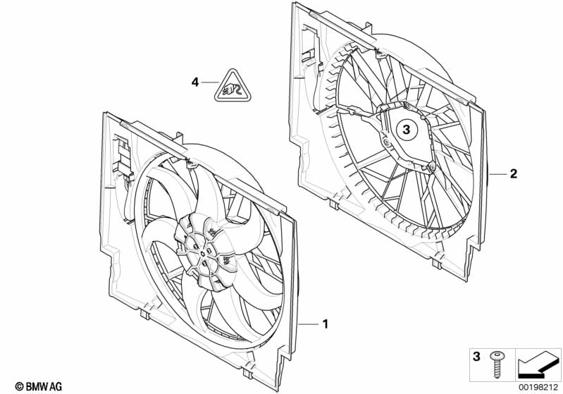 Genuine BMW 17427603658 E60 E61 Fan Housing With Fan 850W (Inc. 535i & 535xi) | ML Performance EU Car Parts
