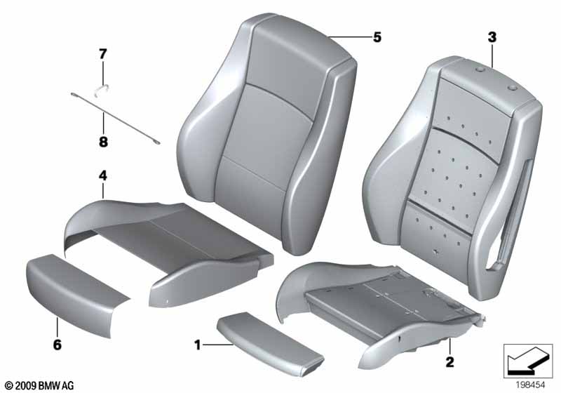 Genuine BMW 52107324185 E84 Cover Thigh Support KORALLROT (Inc. X1) | ML Performance EU Car Parts