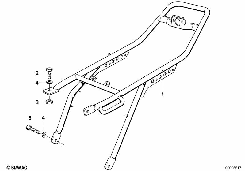 Genuine BMW 46511240977 Rear Frame Schwarz (Inc. R 80 G/S) | ML Performance EU Car Parts