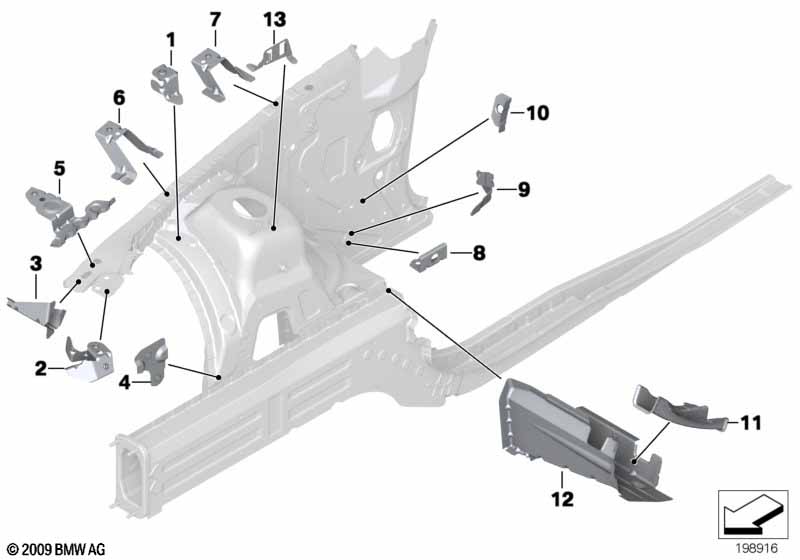 Genuine BMW 41102992892 E84 Deformation Element, Front Right (Inc. X1 18i, X1 20dX & X1 25iX) | ML Performance UK Car Parts