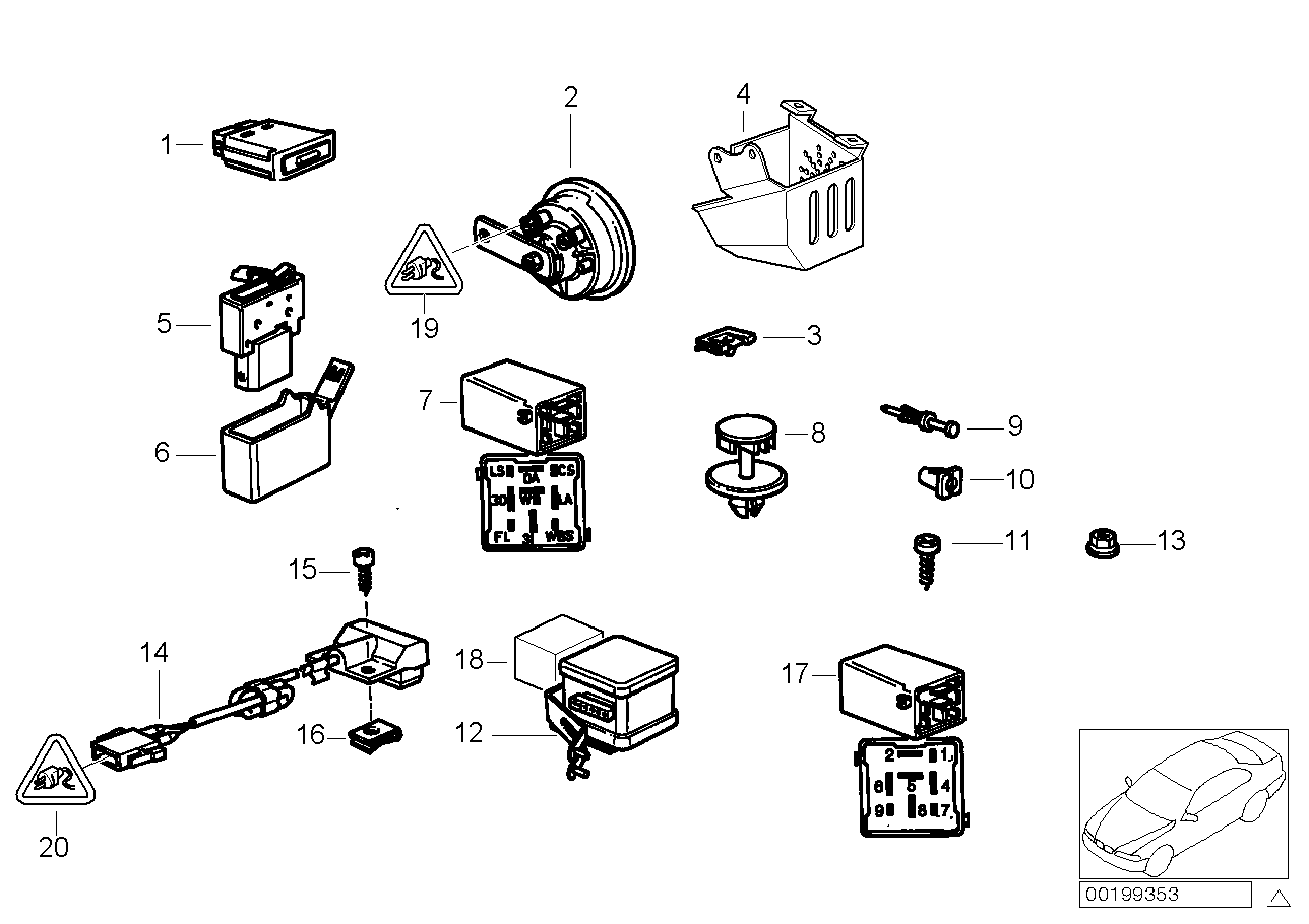 Genuine BMW 65758383152 E36 E38 E31 Alternative Power Siren (Inc. X5 4.6is, 525i & 728iL) | ML Performance UK Car Parts