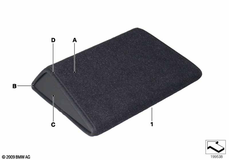 Individual footrest, rear