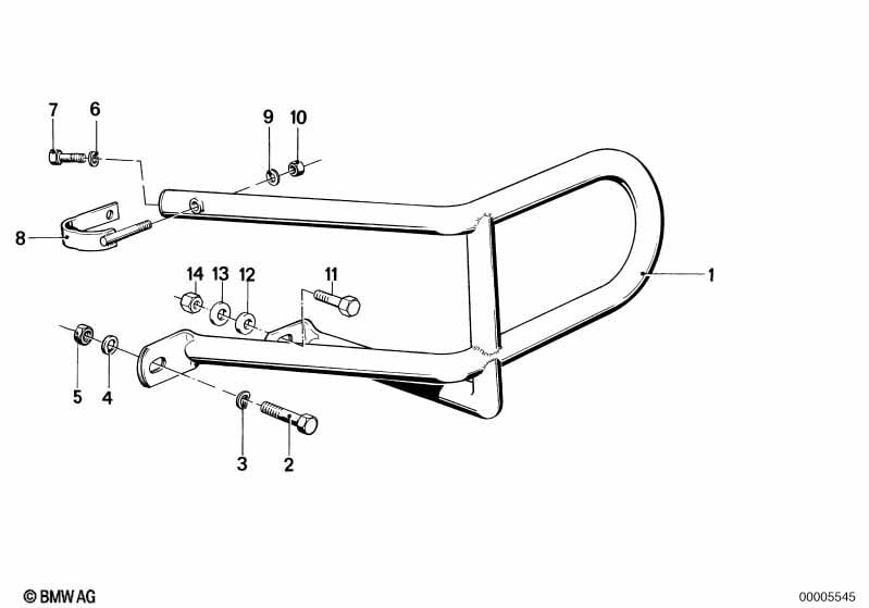 Mounting parts f rear protection bar