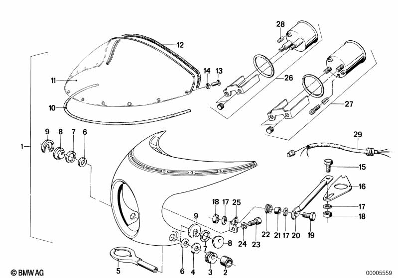 Genuine BMW 46631240625 Support SCHWARZ (Inc. R90S, R90/6 & R 75) | ML Performance EU Car Parts