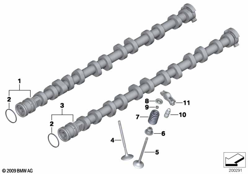 Valve timing gear - camshaft/valves