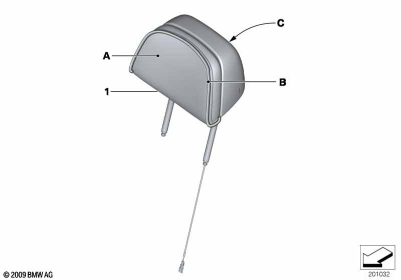 Ind. headrest, comfort seat, front