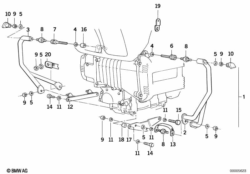 Engine protection bar