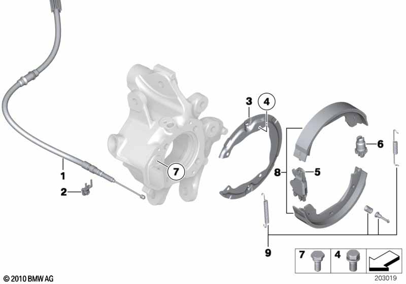 Parking brake/brake shoes