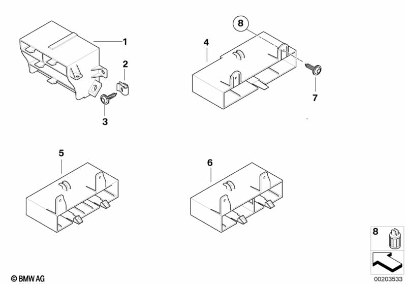Bracket f body control units and modules