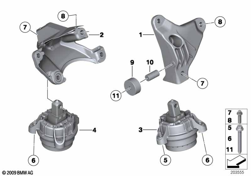 Genuine BMW 22116775911 Engine Supporting Bracket, Left (Inc. 730Li, 523i & 530i) | ML Performance EU Car Parts