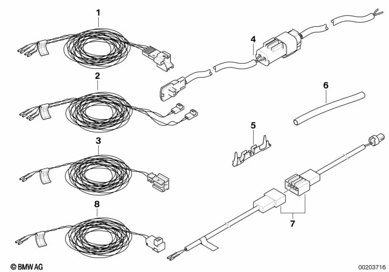 Genuine BMW 61129191749 E60 E61 E64 Rep. Cable For Its Head Airbag (Inc. 545i, 528xi & 635d) | Duco Car Parts UK Car Parts