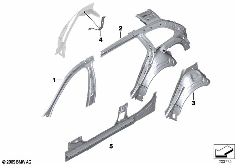 Body-side frame-parts