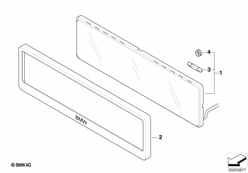 License plate bracket, self-illuminated
