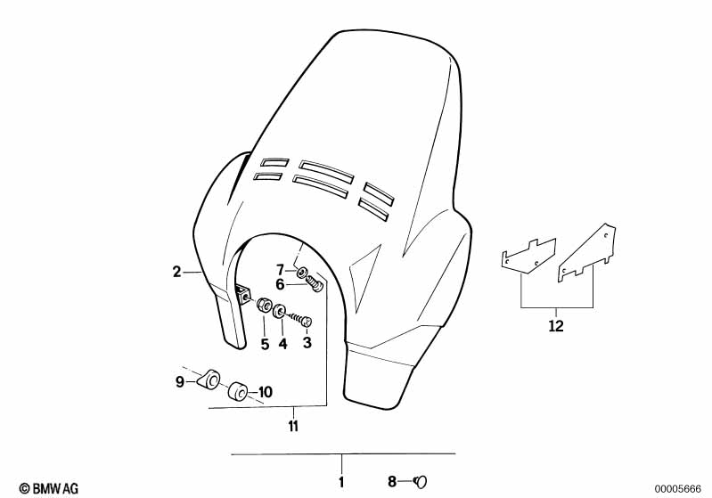 Genuine BMW 46632303902 Wind Deflector, Primed (Inc. R 80 GS, R 80 G/S & R 100 GS) | ML Performance UK Car Parts