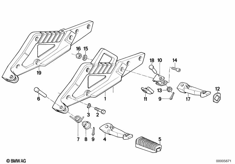 Footpeg plate/footpeg
