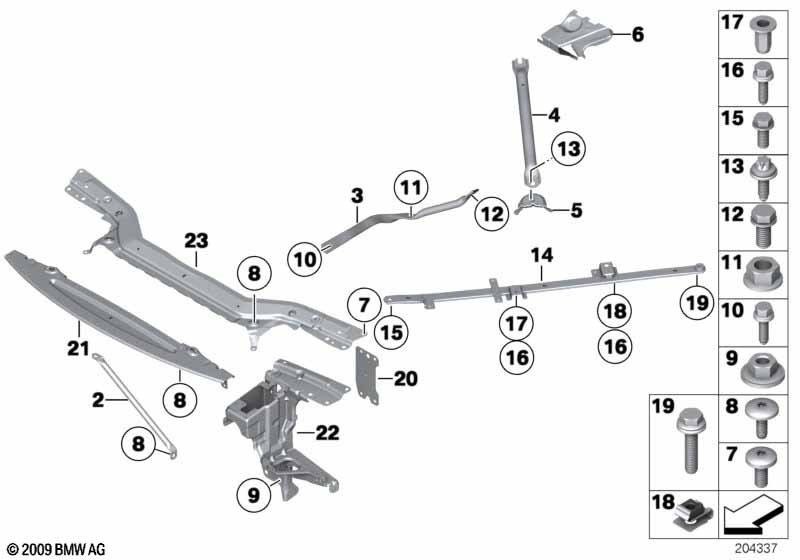 Genuine BMW 51617190996 E89 V-Brace, Front Subframe, Right (Inc. Z4) | ML Performance UK Car Parts