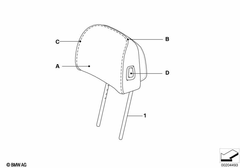 Indi. hd. restraint CAK Sport seat front